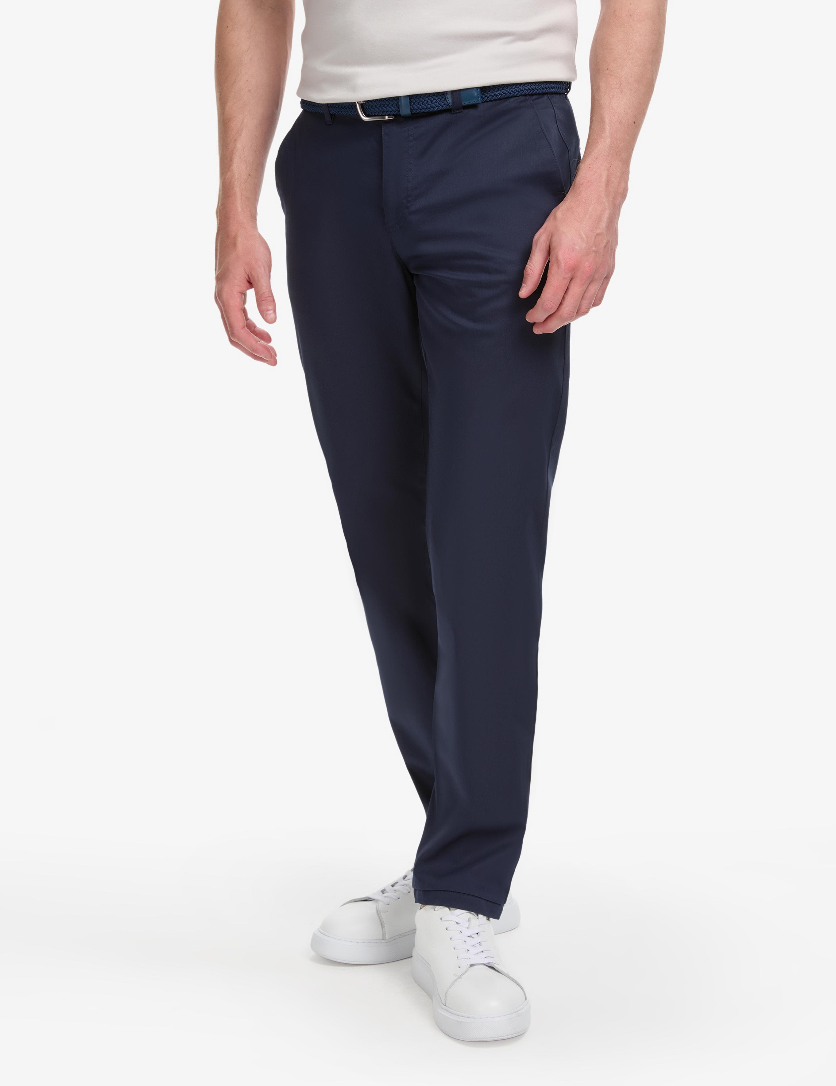 Lacivert Slim Fit Kanvas Pantolon