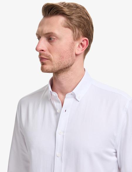 Beyaz Regular Fit Uzun Kollu Gömlek - 50320902061