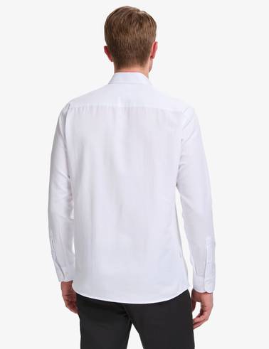 Beyaz Regular Fit Uzun Kollu Gömlek