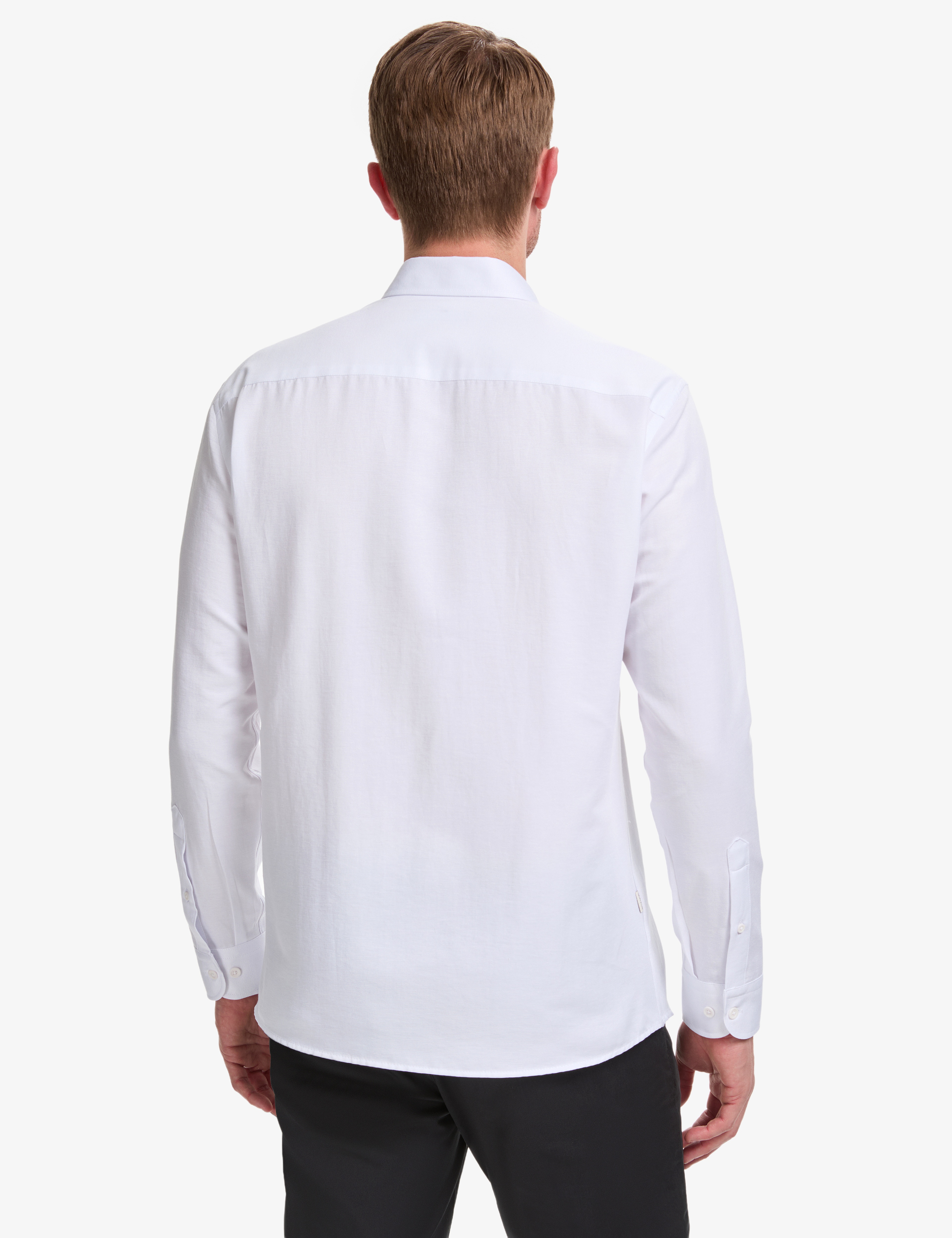 Beyaz Regular Fit Uzun Kollu Gömlek - Image 5