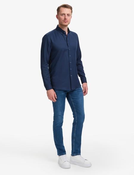 Lacivert Regular Fit Uzun Kollu Gömlek - 50320902071