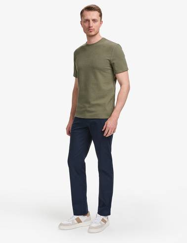 Haki Regular Fit Bisiklet Yaka Tişört