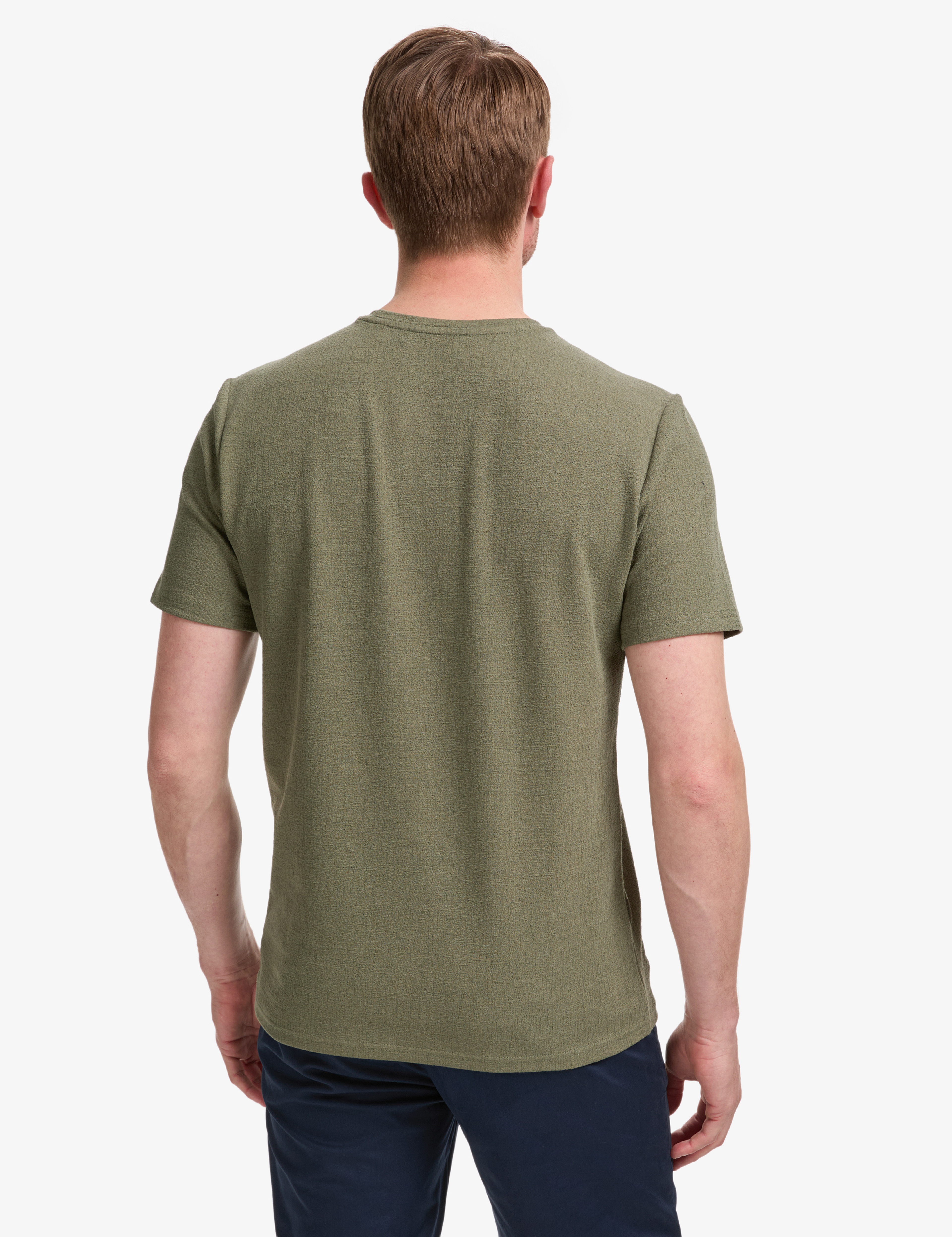 Haki Regular Fit Bisiklet Yaka Tişört - Image 5