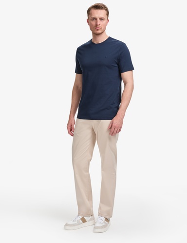 Bej Regular Fit Basic Kanvas Pantolon