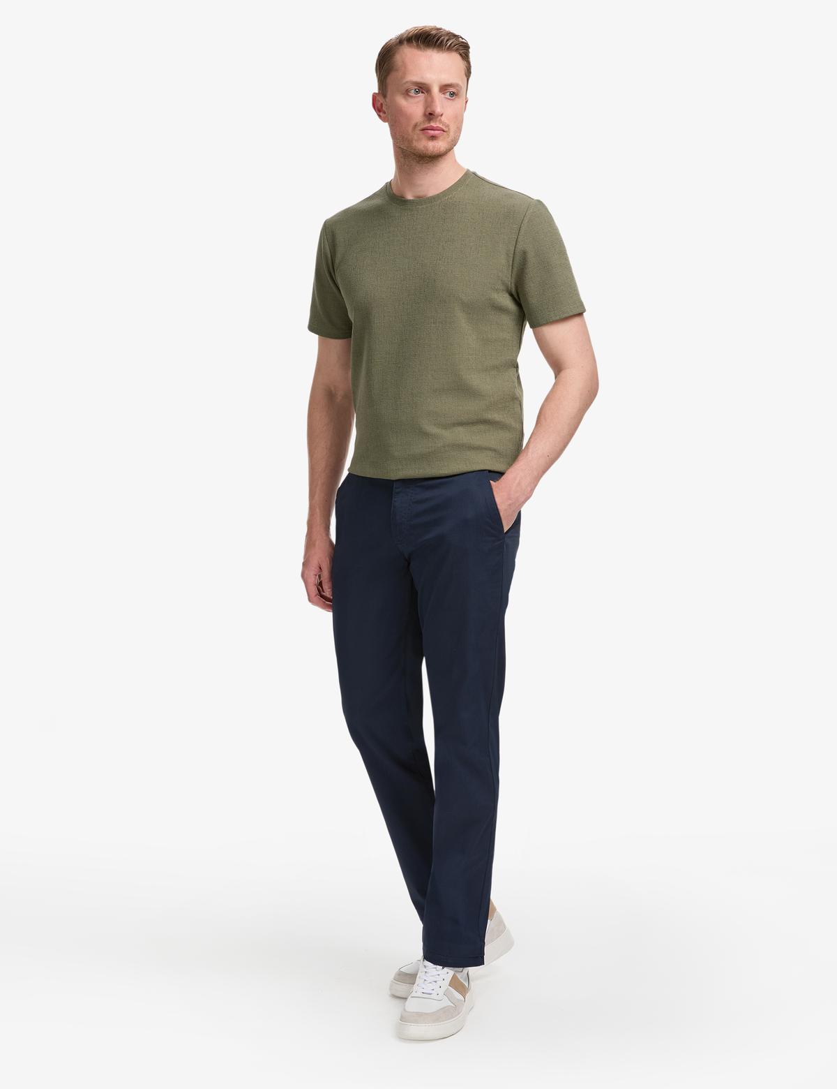 Lacivert Regular Fit Kanvas Pantolon - 50288510024