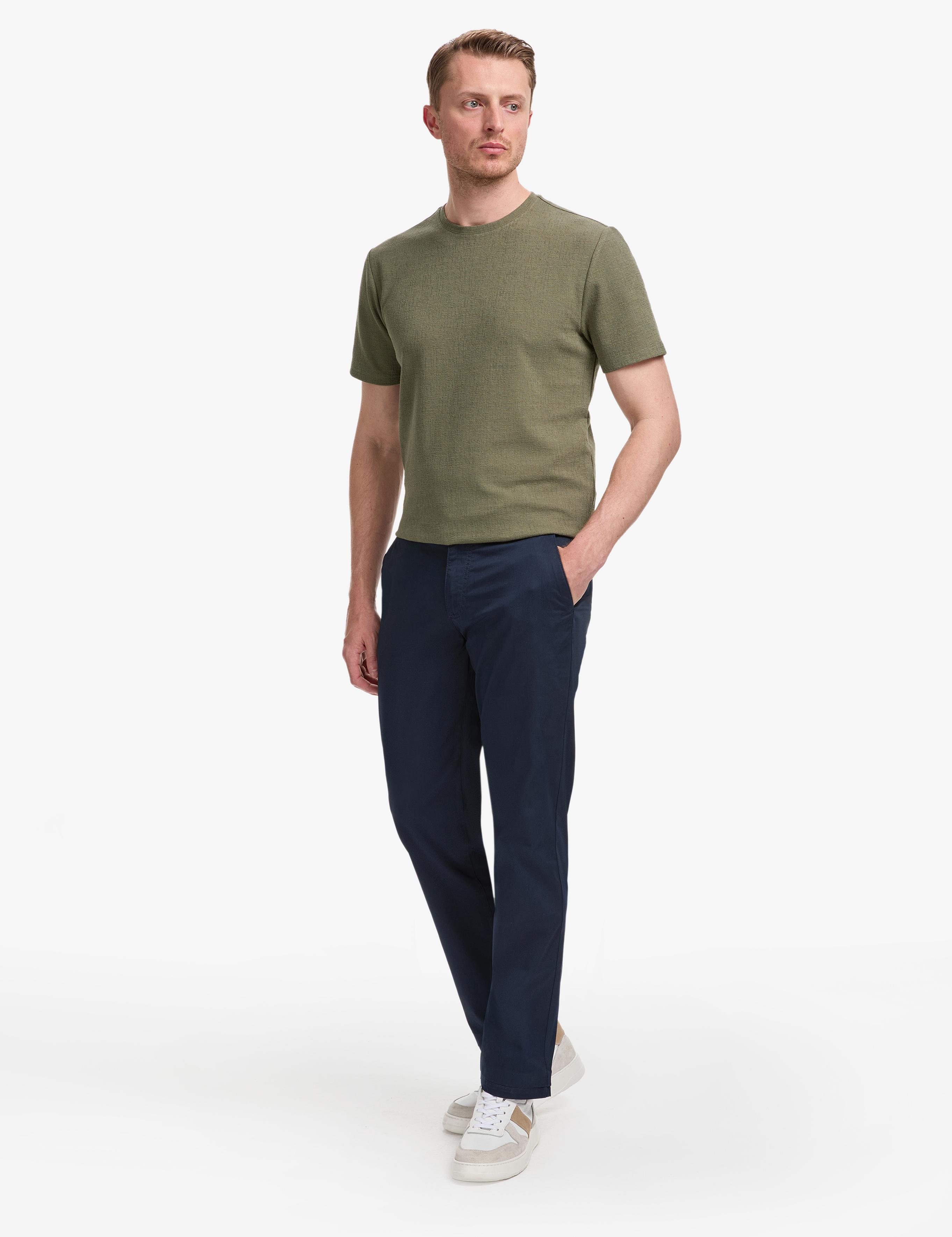 Lacivert Regular Fit Kanvas Pantolon