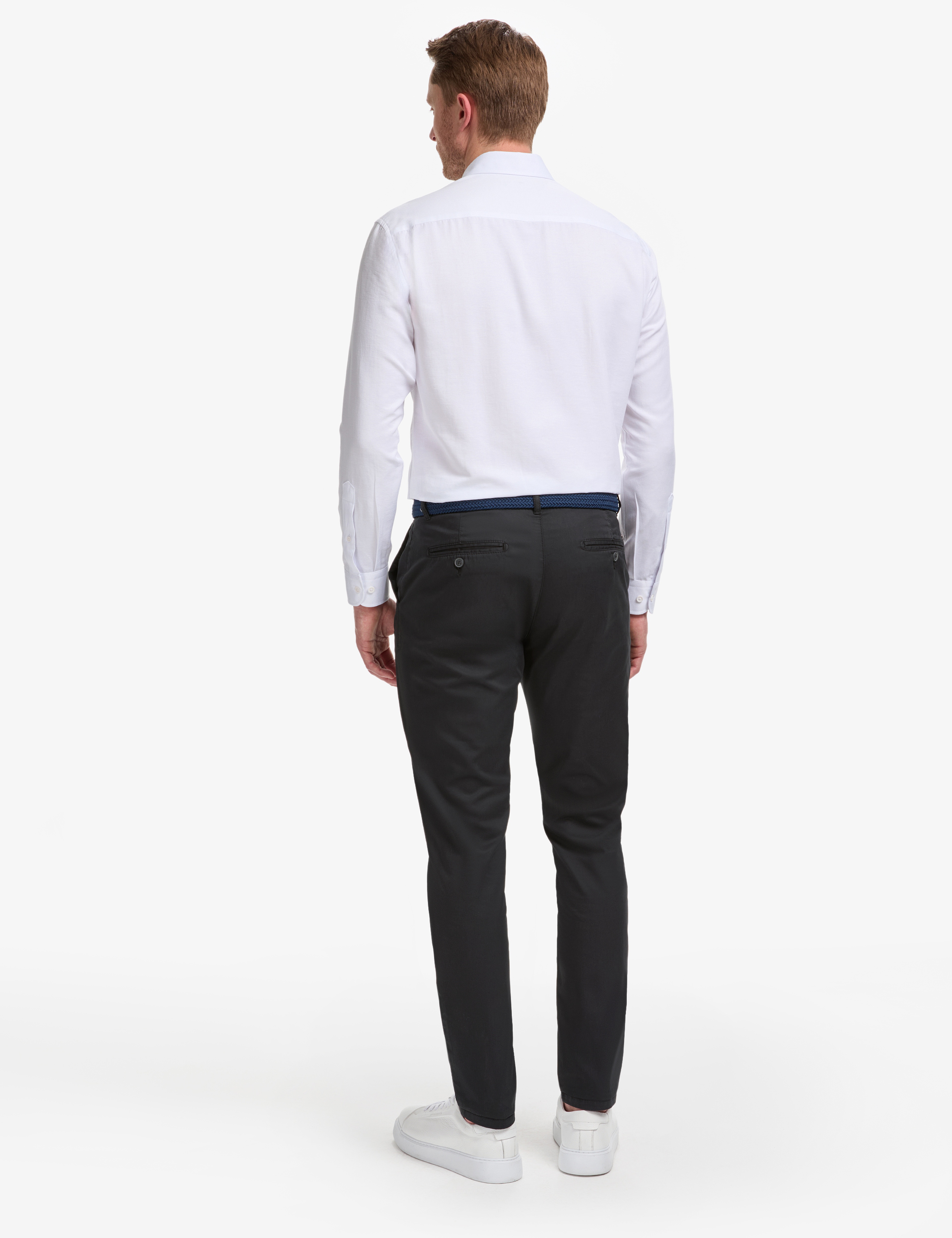 Siyah Slim Fit Basic Kanvas Pantolon - Image 4
