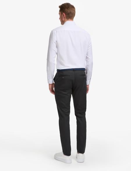 Siyah Slim Fit Kanvas Pantolon - 50288511089