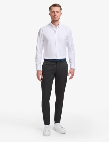 Siyah Slim Fit Basic Kanvas Pantolon