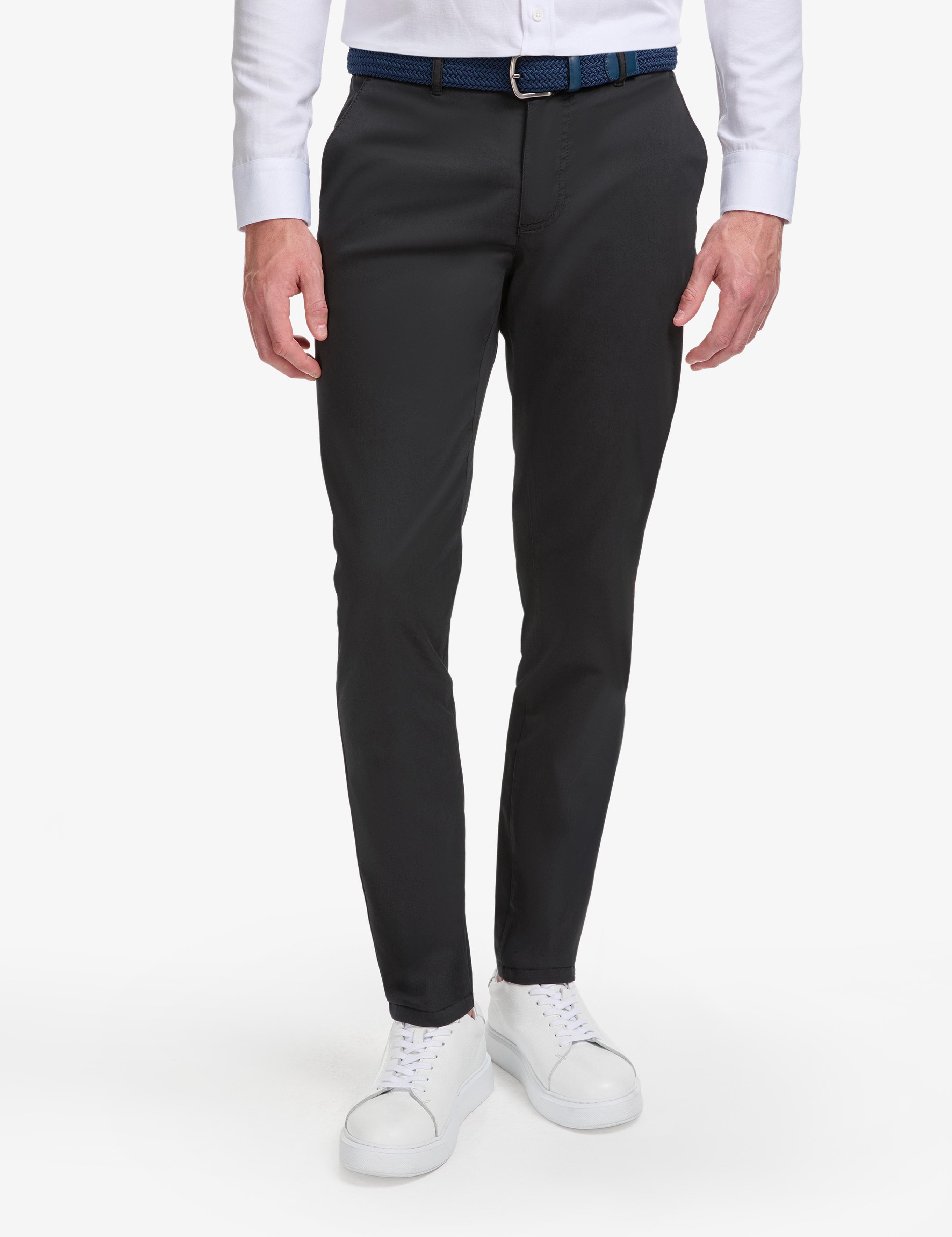 Siyah Slim Fit Kanvas Pantolon