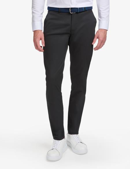 Siyah Slim Fit Kanvas Pantolon - 50288511089