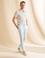 Mavi Slim Fit Beli Lastikli İpli Kanvas Pantolon