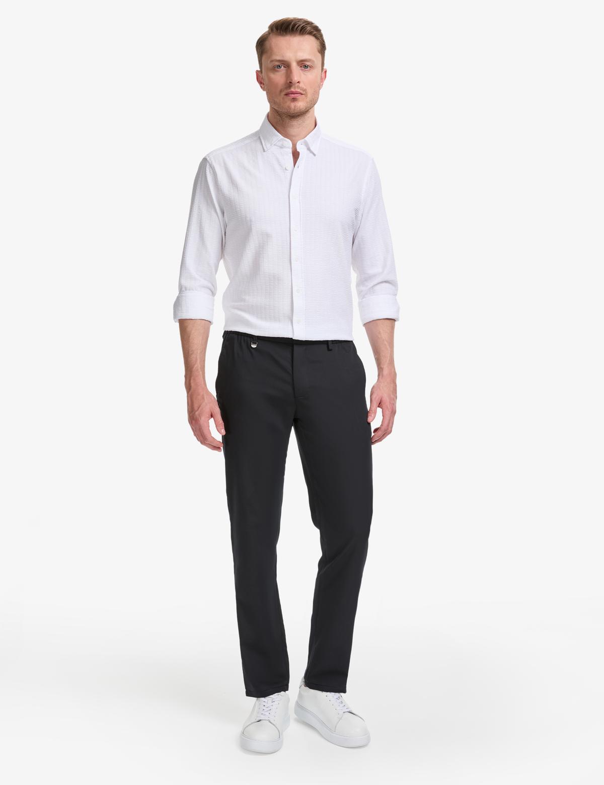 Lacivert Slim Fit Kumaş Pantolon