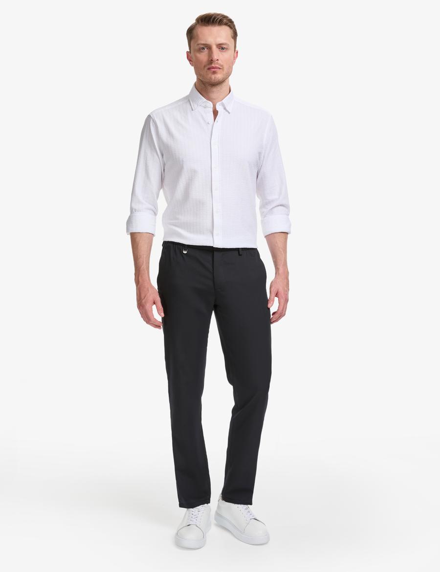 Lacivert Slim Fit Kumaş Pantolon