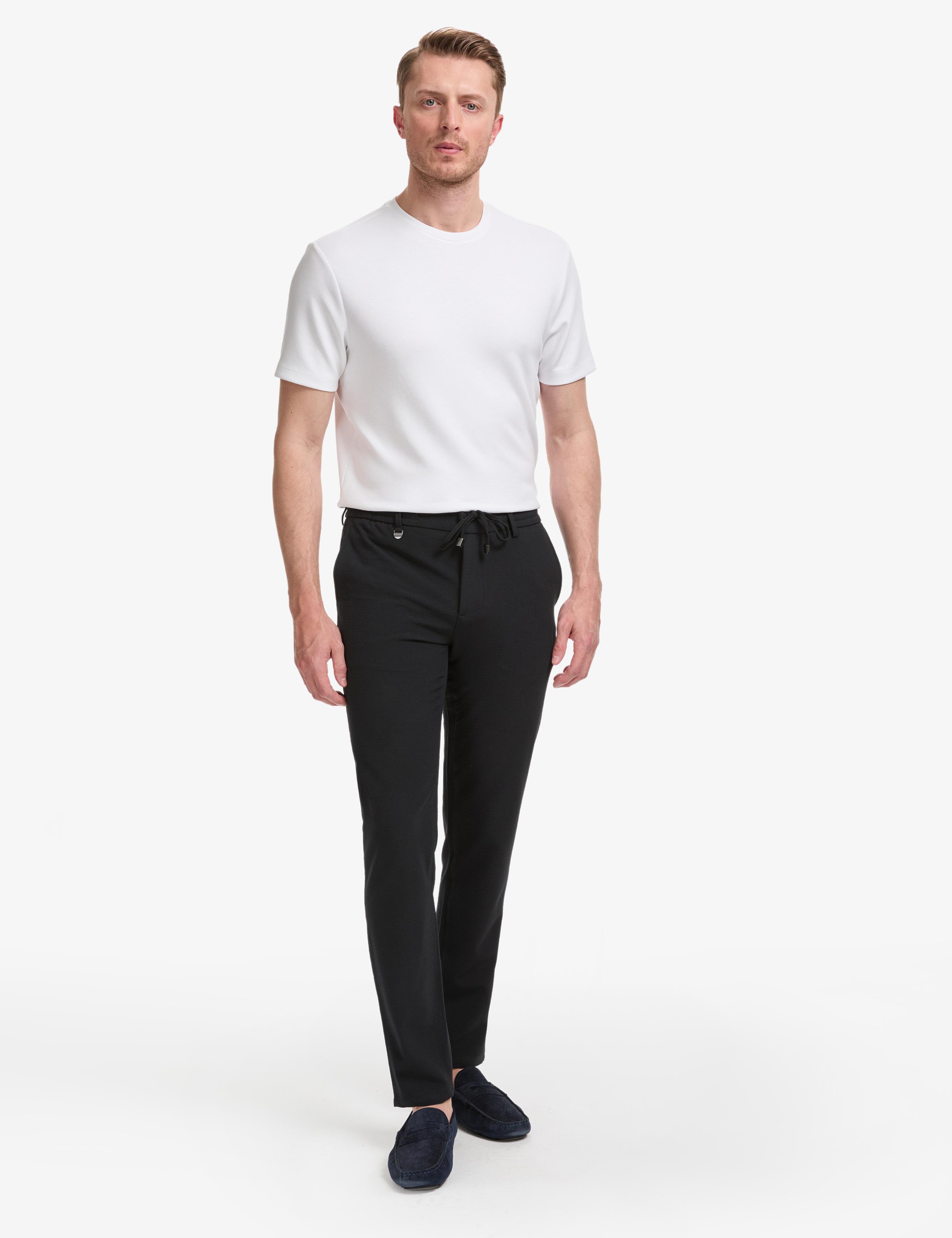 Lacivert Ex. Slim Fit Beli Kordonlu Klasik Jogger Pantolon