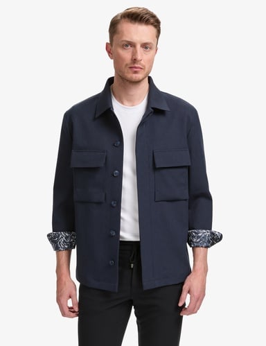 Lacivert Regular Fit Gömlek Ceket