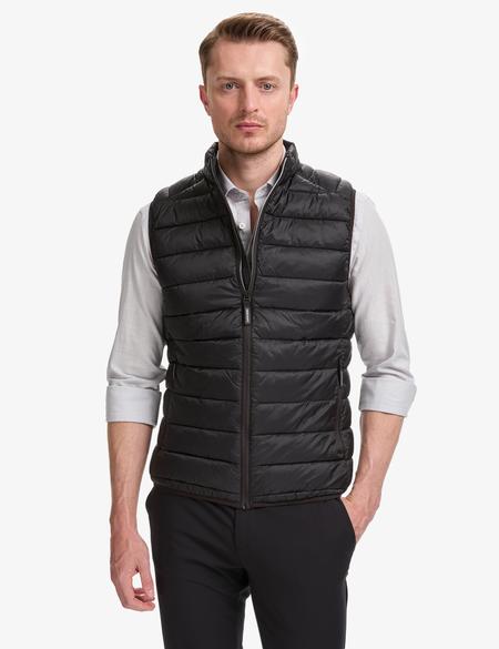 Siyah Cropped Slim Yelek - 50321036023