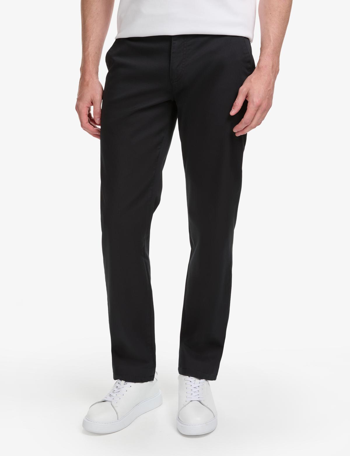 Siyah Regular Fit Kanvas Pantolon - 50321988024