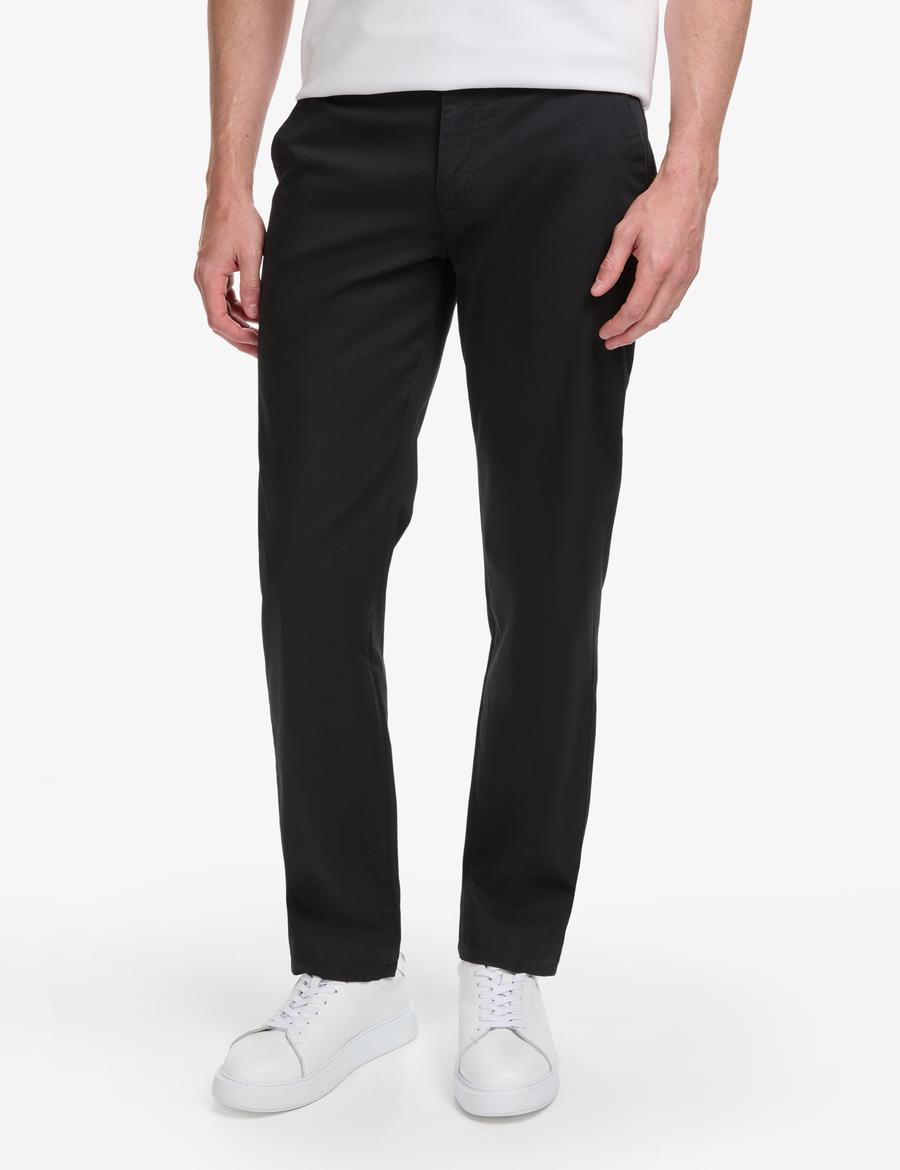 Siyah Regular Fit Kanvas Pantolon