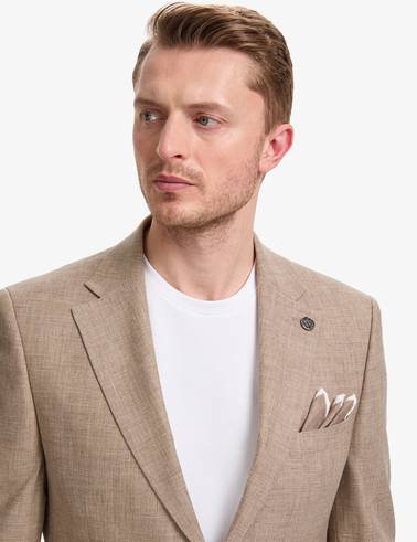 Açık Kahverengi Slim Fit Takım Elbise