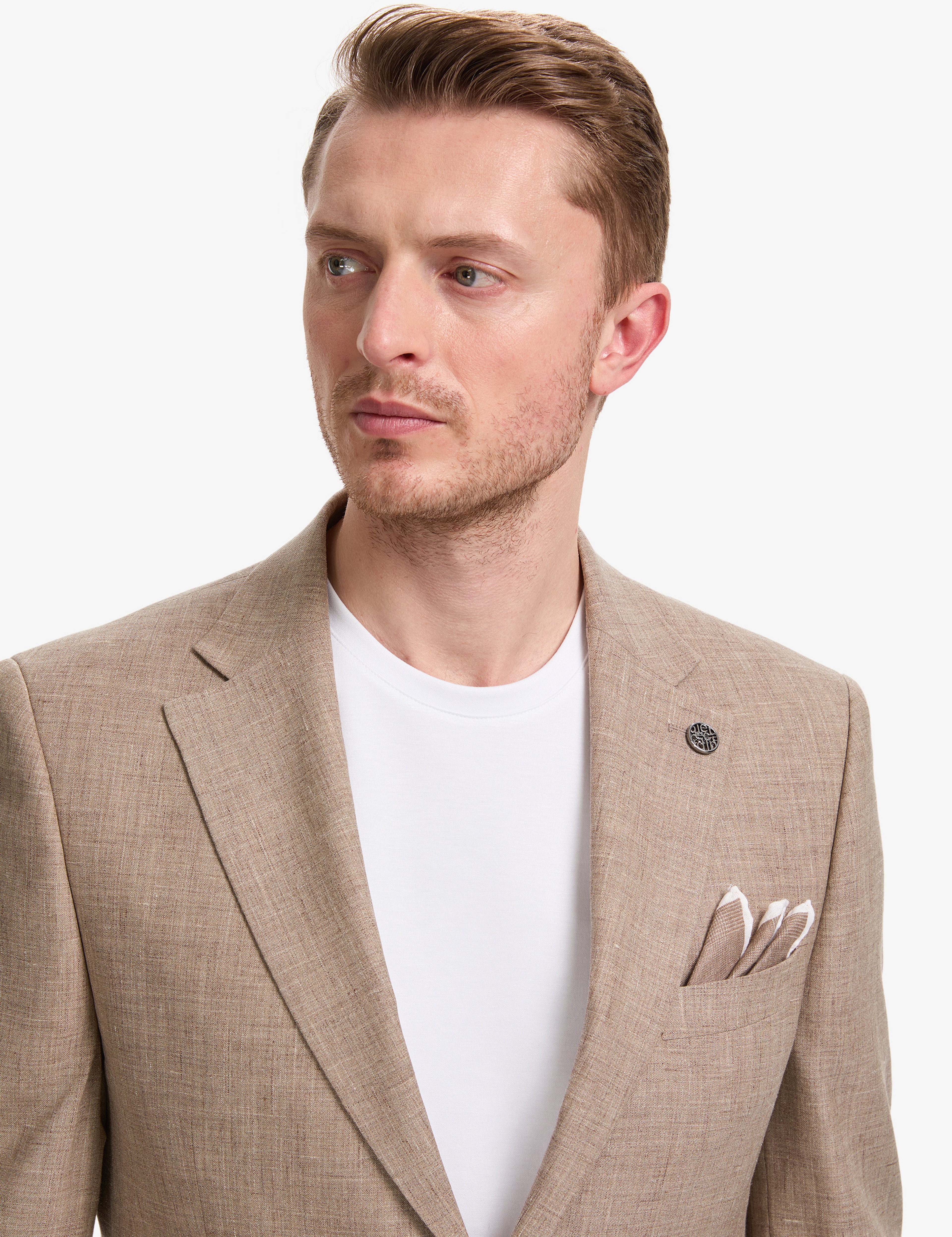 Açık Kahverengi Slim Fit Takım Elbise - Image 2