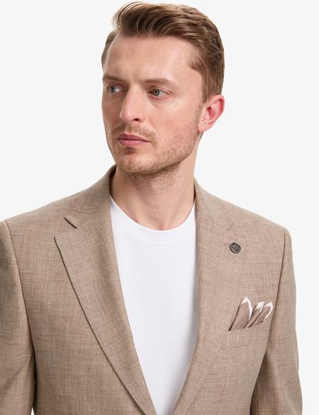 Açık Kahverengi Slim Fit Takım Elbise - 50325159008