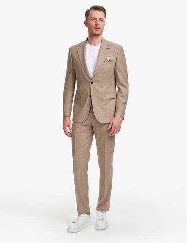 Açık Kahverengi Slim Fit Takım Elbise