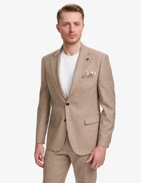 Açık Kahverengi Slim Fit Takım Elbise - 50325159008