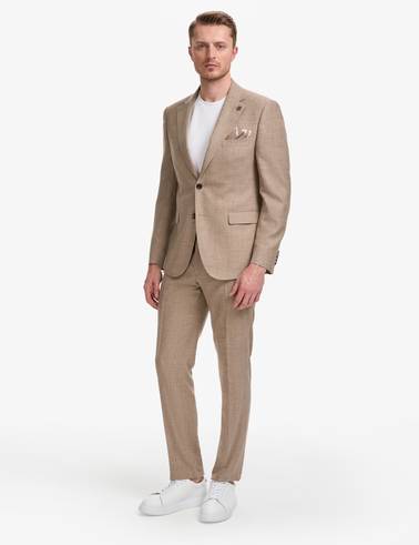 Açık Kahverengi Slim Fit Takım Elbise