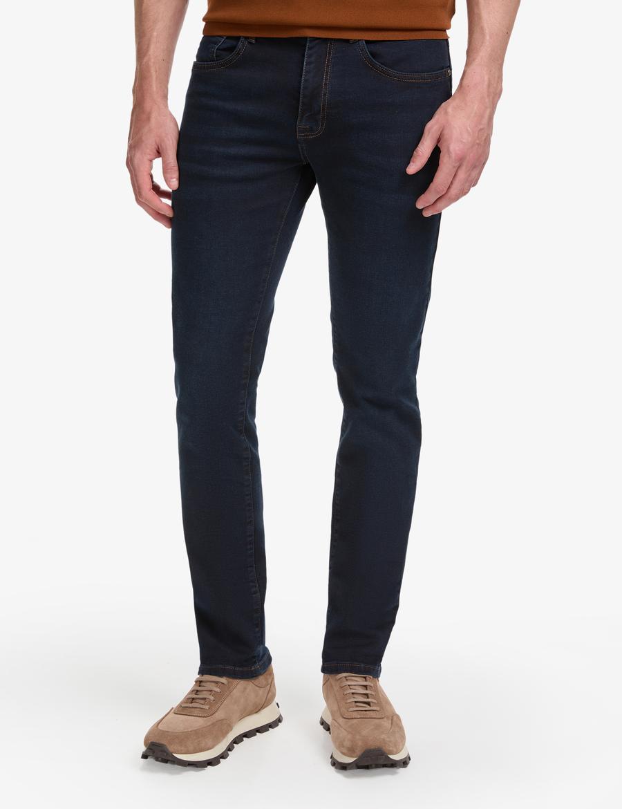 Koyu Lacivert Slim Fit Jean Pantolon