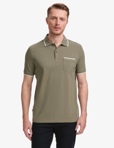 Haki Regular Fit %100 Pamuk Düğmeli Polo Yaka Tişört