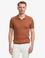 Açık Kahverengi Slim Fit Apaş Yaka Triko Tişört