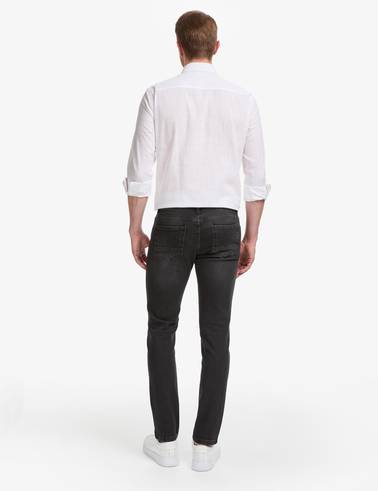 Siyah Slim Fit Jean Pantolon