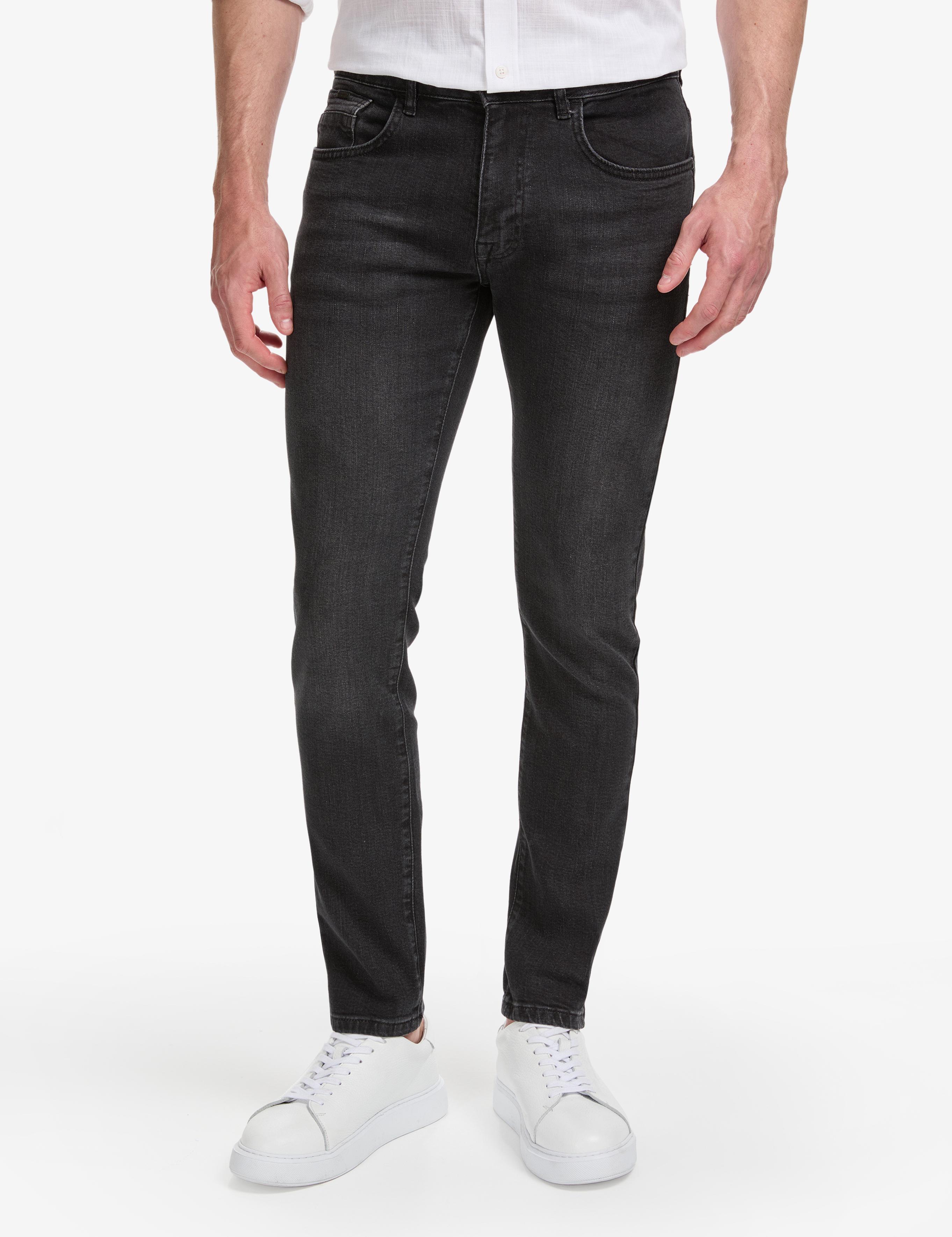 Siyah Slim Fit Jean Pantolon