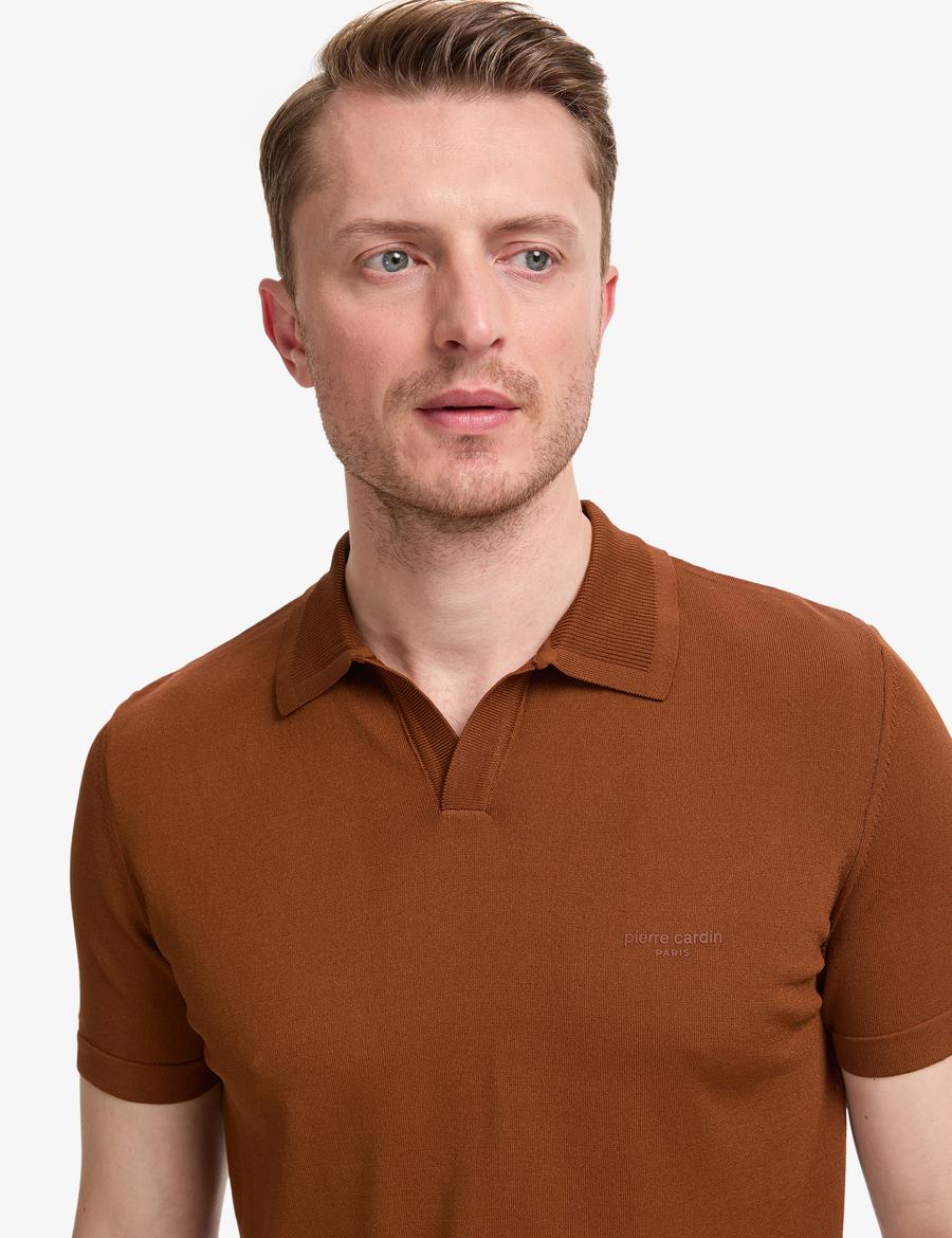 Açık Kahverengi Slim Fit Kazak