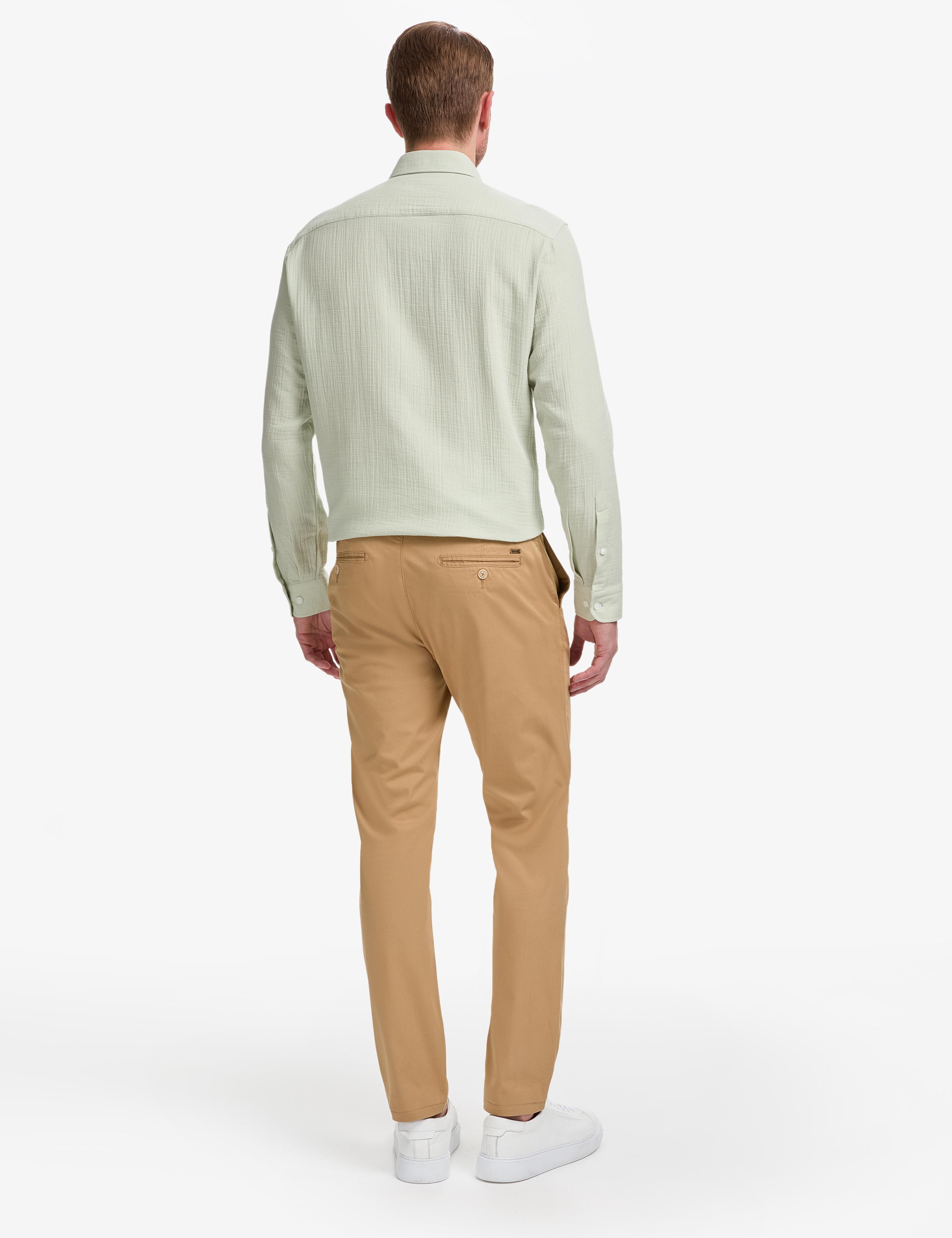 Camel Slim Fit Kanvas Pantolon