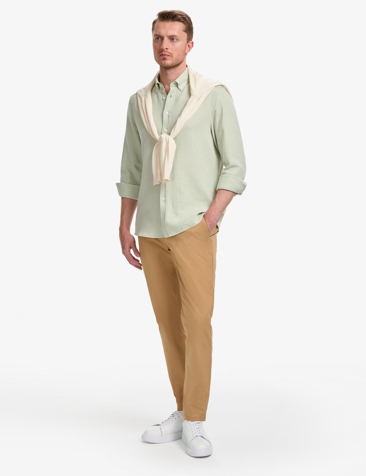 Camel Slim Fit Kanvas Pantolon - 50288511233