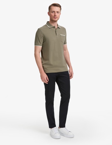 Lacivert Slim Fit Kanvas Pantolon