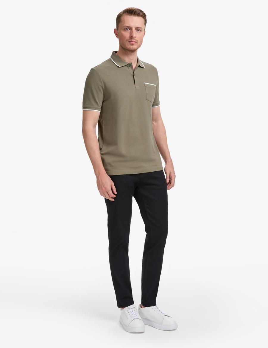 Lacivert Slim Fit Kanvas Pantolon