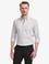 Açık Gri %100 Pamuk Keten Görünümlü Slim Fit Uzun Kollu Gömlek