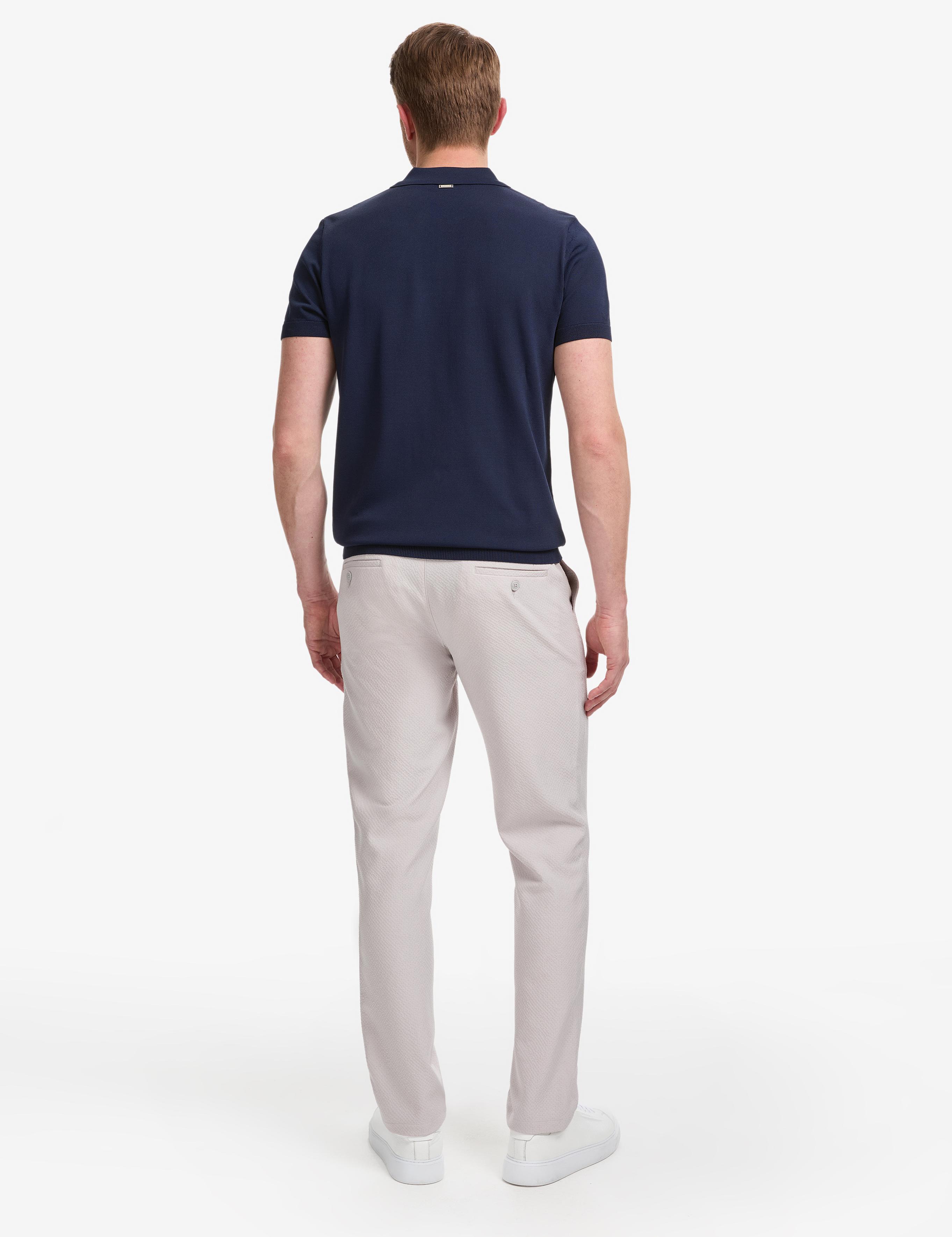 Gri Ex. Slim Fit Beli Kordonlu Pantolon
