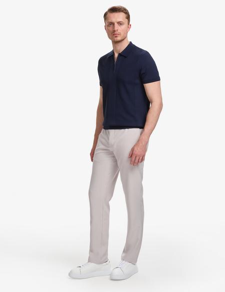 Gri Ex. Slim Fit Beli Kordonlu Pantolon - 50324265047