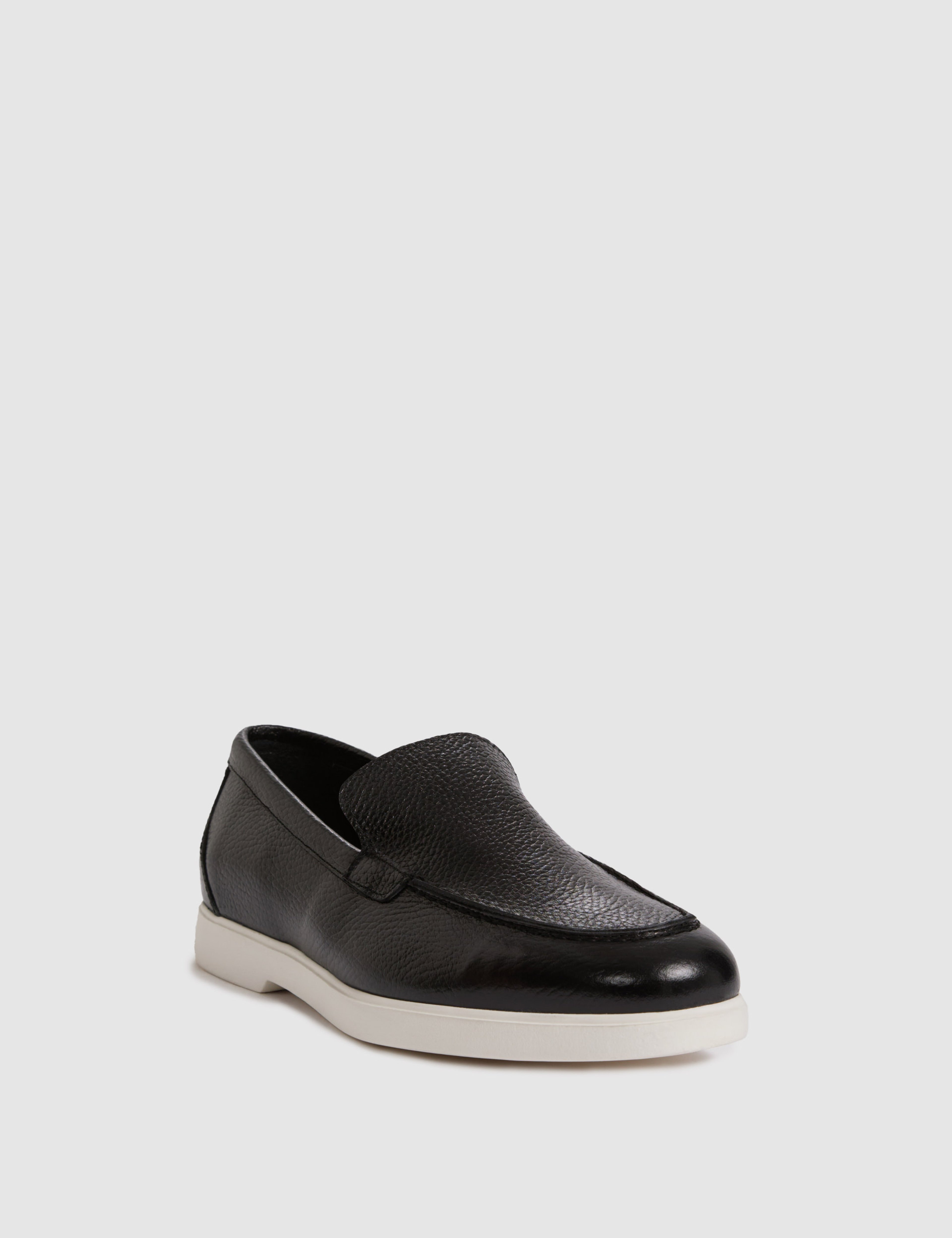 Siyah %100 Deri Eva Taban Loafer Ayakkabı - Image 5
