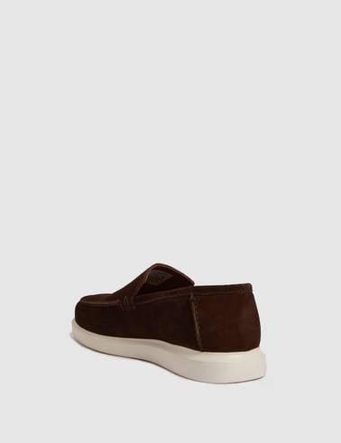 Kahverengi Süet Loafer Ayakkabı