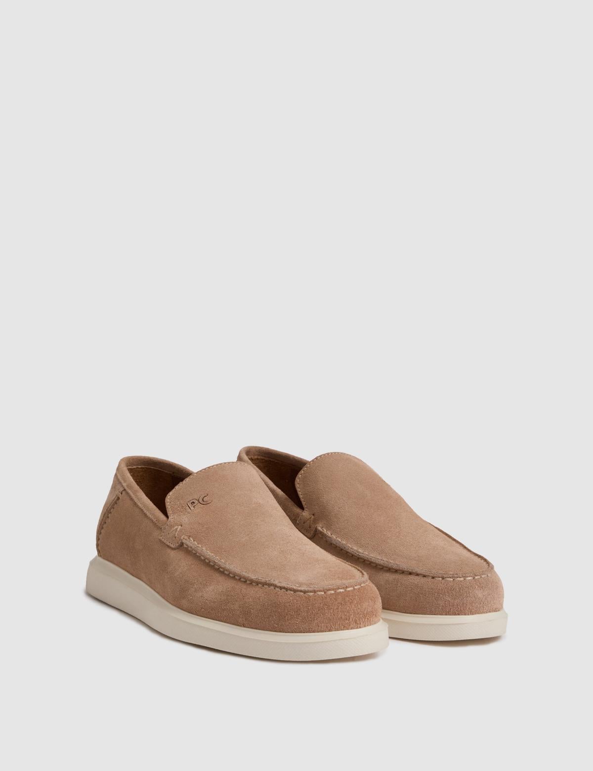 Bej Süet Loafer Ayakkabı
