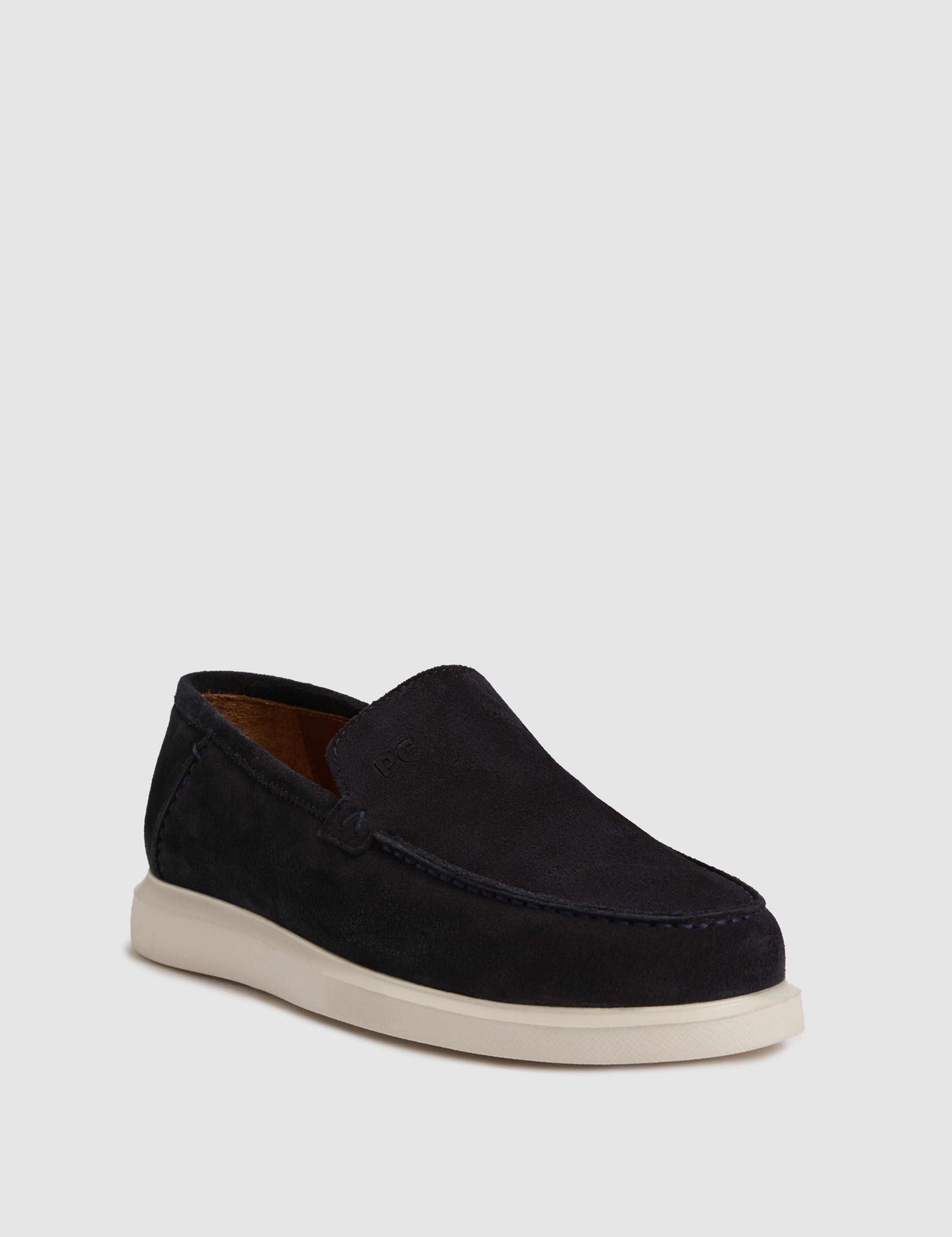 Lacivert Süet Loafer Ayakkabı