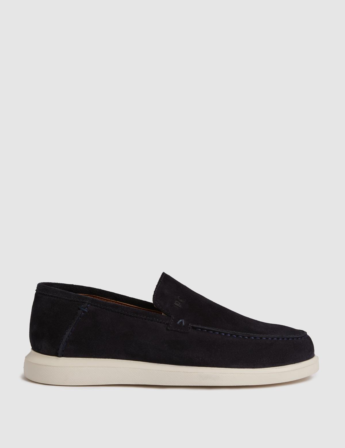 Lacivert Süet Loafer Ayakkabı - 50323962010