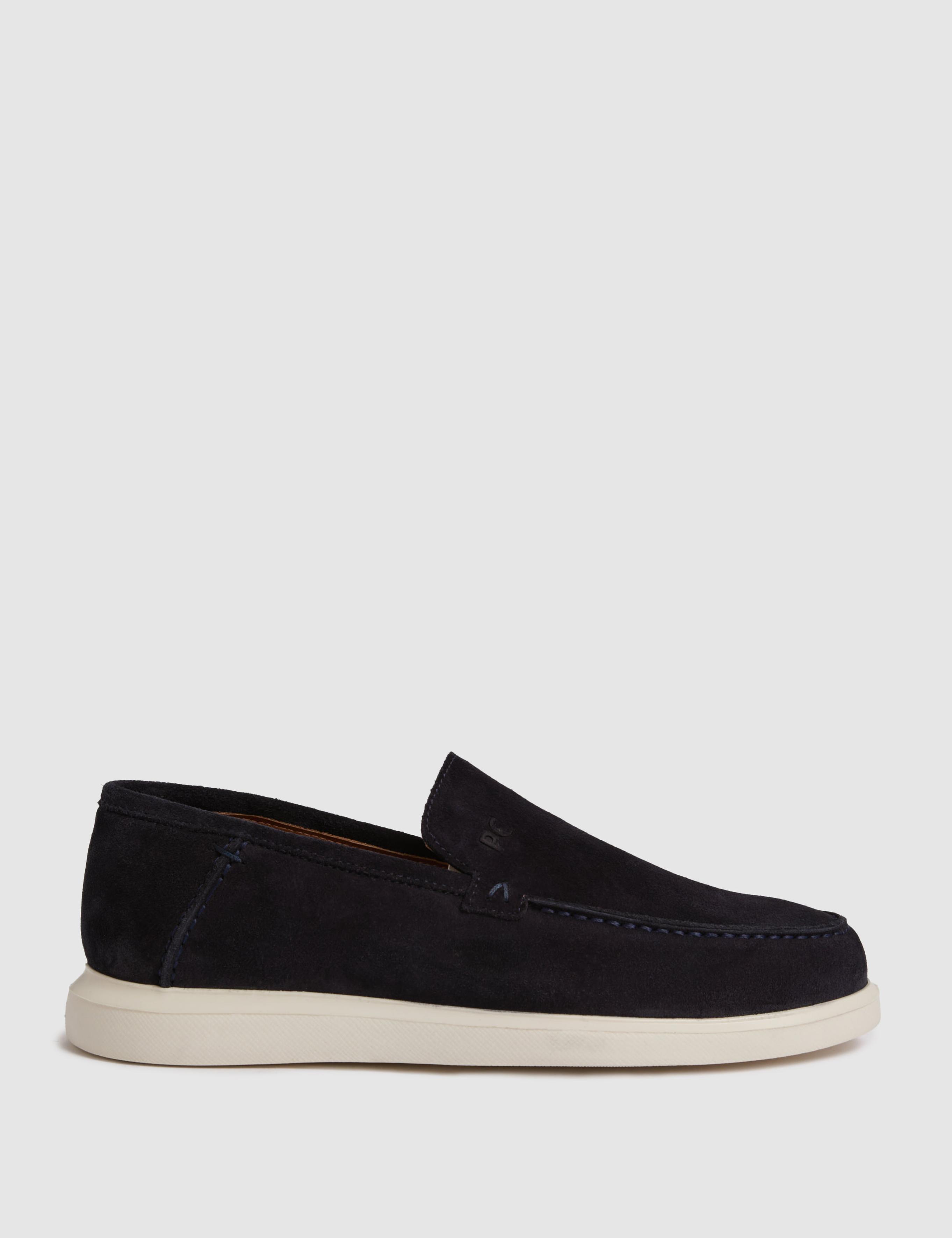 Lacivert Süet Loafer Ayakkabı