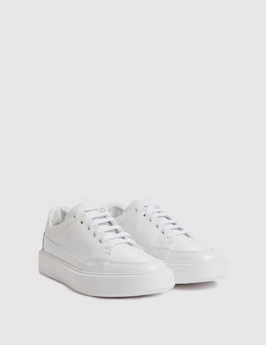 Beyaz %100 Deri Eva Taban Sneaker