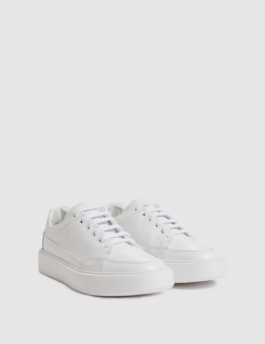Beyaz %100 Deri Eva Taban Sneaker